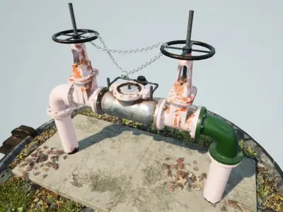 Backflow Prevention Device  - Utilities - Environment asset Low-poly 3D model