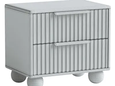Camila 2 Drawer Nightstand 3D model