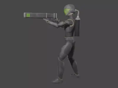 Futuristic Soldier 3D model purchase
