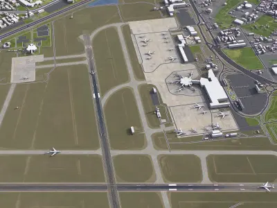 Tunis - Carthage Airport Low-poly 3D model