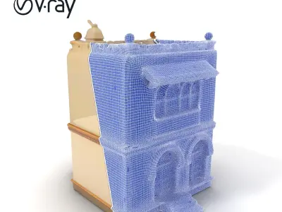 Traditional Mediterranean Building Model Pack Low-poly 3D model