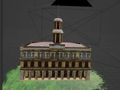 Reneissance Spanish Town Hall Low-poly 3D model