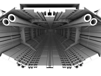 Spacecraft Corridor 3D model