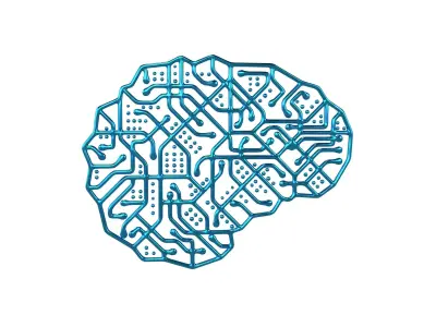 Electronic Circuit Brain v1 005 Low-poly 3D model