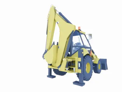 excavator-wiper backhoe 3D print model