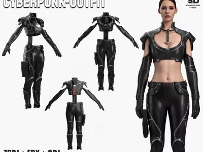 Cyberpunk Outfit   Num 01 3D model