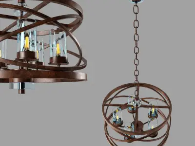 Kalco Eternity 5 Light Pendant 3D model