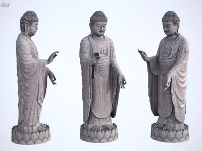 Ushiku Daibutsu Buddha Scan 3D Model