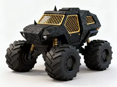 The Night-Crawler Tactical Onyx SUV 3D Model Low-poly 3D model