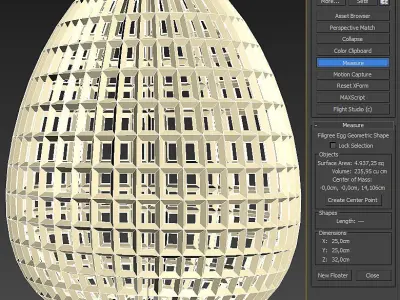Filigree Egg Geometric Shape 3D Print Model 3D print model
