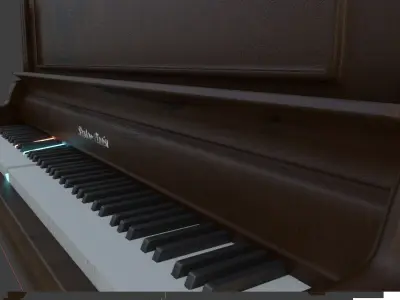 Piano with lights 3D model