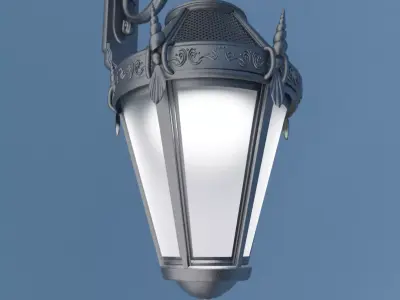 Decorative Silver Lantern 3D model