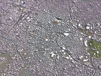 Thiruvananthapuram - 3D City Model Low-poly 3D model