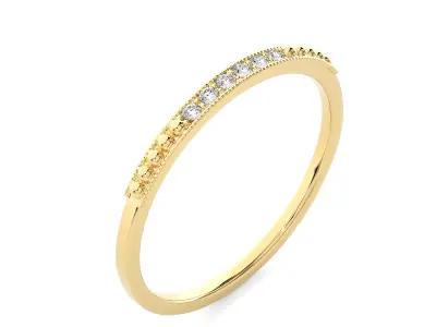 Light Minimalist Diamond Ring 3D print model