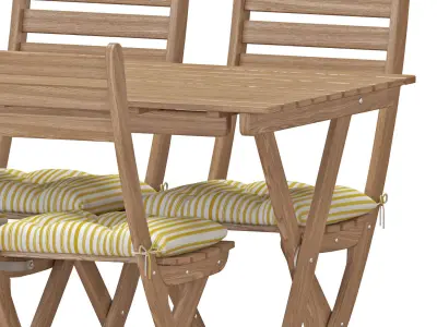 ASKHOLMEN Table And Chairs 3D model