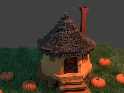 Fantasy Hagrid Hut 3D model