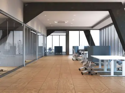 Workplace Office 001 3D model