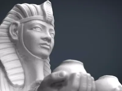 Egyptian Sphinx Low-poly 3D model