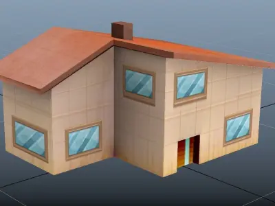 HOUSE PACK Low-poly 3D model