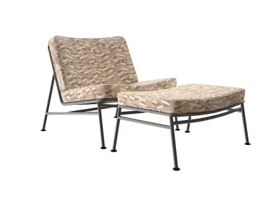 Backpack 2 Armchair and Footstool 3D model