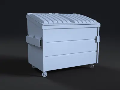 Rusty Dumpster - High Quality 8k Textures 3D model