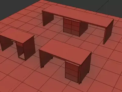 office table Free low-poly 3D model buy