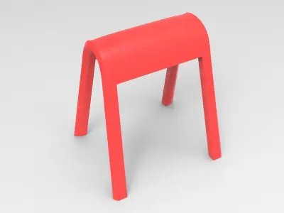 Mela Horse Seat Low-poly 3D model