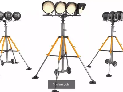 Stadium Light collection 3D Model Pack