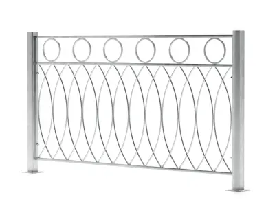 Pedestrian fencing 3D model
