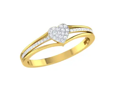 Light Weight Gold Diamond Rings-R-4143 3D print model