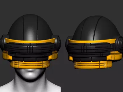 helmet high poly sculpt 3d printable 3D model