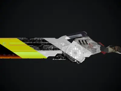 scifi sword Low-poly 3D model 3