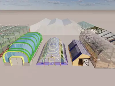 Agricultural Greenhouse Tent Frame -B12 3D model