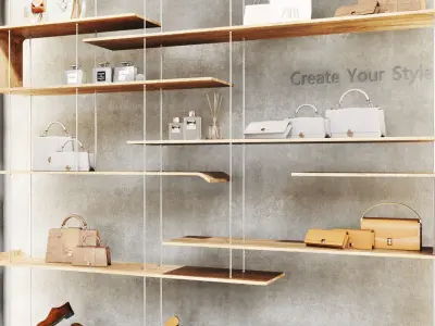 showcase 05  store window Low-poly 3D model