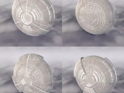 Sci-Fi Spaceship A 002 3D model