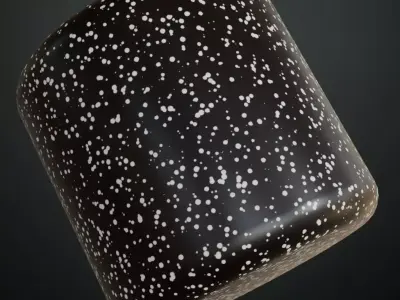 Black Non-Stick Cooking Pan Coating PBR Seamless Texture