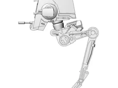 AT-ST vehicle Star Wars 3D model