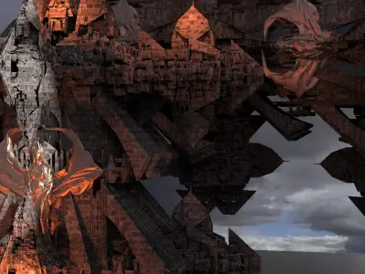 Dantes Inferno Maze structures 5 3D model