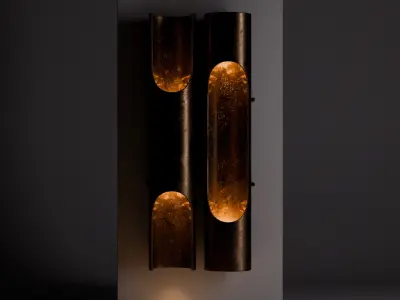 Art Deco Wall Sconce Low-poly 3D model