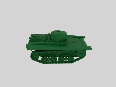 Soviet light tank T 37A 3D print model