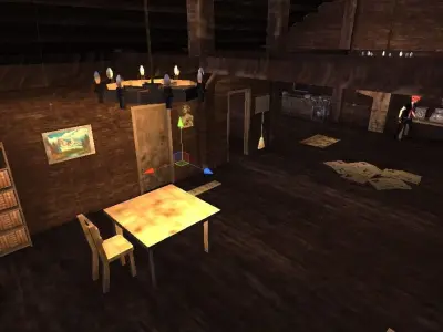 Cabin survivor - Unity 3d game ready Package - lights baked Low-poly 3D model