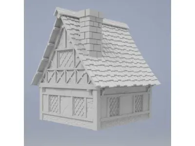 Medieval house Free 3D print model