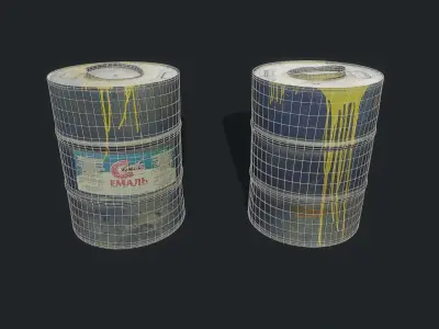 3D Scan Old Barrel 01 Low-poly 3D model