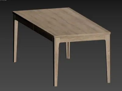 DINING TABLE 220 X 100 CM NORTHWOOD OAK TONE 3D model