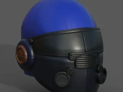 Helmet plastic scifi futuristic 3d model  Low-poly 3D model