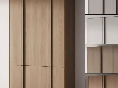 230 cabinet furniture 07 minimal wardrobe cupboard 03 3D model