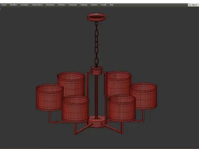 Chandelier F Promo Bonbon Low-poly 3D model