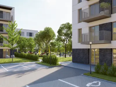 Apartment building lumion 12 scene plus archicad sketchup models 3D model