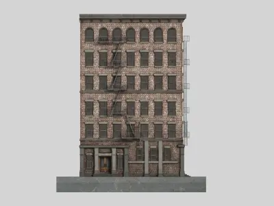  2-10 Old New york buildings Industrial 1930  3D model