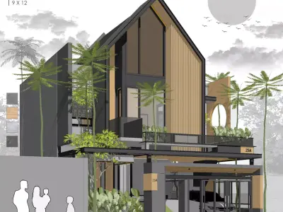 3D Model Japandi Minimalist Modern House Architecture 3D model